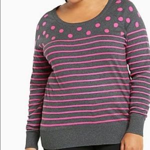 Torrid sweater pink and gray